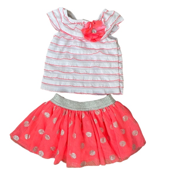 Little lass 2 piece skirt set. 24 months